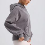 Oversized Hoodie in Washed Charcoal - Image 3