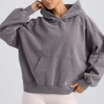 Oversized Hoodie in Washed Charcoal - Image 6