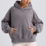 Oversized Hoodie in Washed Charcoal - Image 7