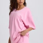 Oversized T-Shirt in Baby Pink - Image 4