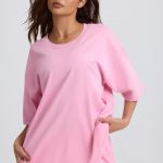 Oversized T-Shirt in Baby Pink - Image 6