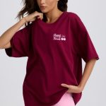 Oversized T-Shirt in Burgundy