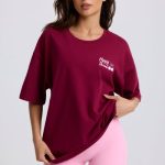Oversized T-Shirt in Burgundy - Image 6