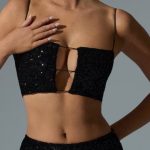 Embellished Cut-Out Crop Top in Black - Image 4