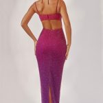 Embellished Maxi Dress in Pink/Purple Ombr?? - Image 2
