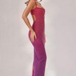 Embellished Maxi Dress in Pink/Purple Ombr?? - Image 3