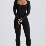 Super Sculpt Seamless Full-Length Jumpsuit in Black - Image 9