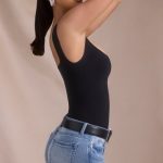Seamless Sweetheart-Neck Bodysuit in Black - Image 3