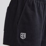 Elasticated Mini Shorts in Black - Image 4