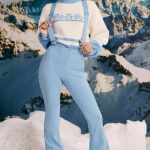 Fleece-Lined Ski Trousers in Ice Blue
