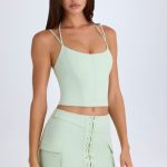 Halterneck Corset Top in Green - Image 8