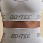Curved Neckline Sports Bra in Silver - Image 4