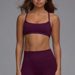 Define Luxe Multiway Open-Back Sports Bra in Grape - Image 5
