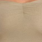 Long Sleeve Off-The-Shoulder Modal Cashmere Blend Maxi Dress in Taupe - Image 6