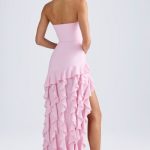 Ruffle-Trim Strapless Gown in Light Pink - Image 2
