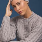 Cable-Knit Headband in Grey Marl