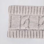 Cable-Knit Headband in Grey Marl - Image 3