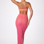 Embellished Maxi Dress in Red and Orange Ombr?? - Image 2