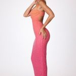 Embellished Maxi Dress in Red and Orange Ombr?? - Image 6