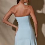 Bandeau Neckline Mini Dress in Mint - Image 2