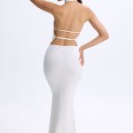 Low-Rise Maxi Skirt in White - Image 2