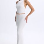 Low-Rise Maxi Skirt in White - Image 6