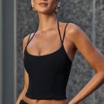 Halterneck Corset Top in Black - Image 2