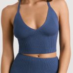 Chunky Knit Tank Top in Washed Navy - Image 4