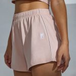 Piped Detail Mini Sweat Shorts in Soft Peach - Image 4