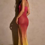 Sheer Maxi Dress in Yellow Multi - Image 4