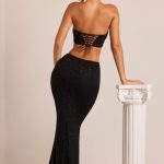 Embellished Mid-Rise Maxi Skirt in Black - Image 2