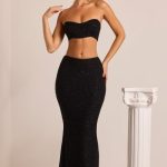 Embellished Mid-Rise Maxi Skirt in Black - Image 8