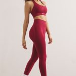 Halter Neck Define Luxe Sports Bra in Raspberry - Image 3