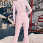 Fleece-Lined Ski Trousers in Pastel Pink - Image 2