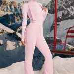 Fleece-Lined Ski Trousers in Pastel Pink - Image 3