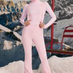 Fleece-Lined Ski Trousers in Pastel Pink - Image 8