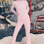 Fleece-Lined Ski Trousers in Pastel Pink - Image 9