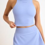 Soft Active High-Neck Tank Top in Lavender Blue - Image 4