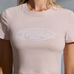Cap Sleeve Cotton Baby Tee in Soft Peach - Image 4