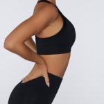 Cross Back Sports Bra in Black - Image 4