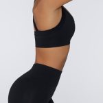 Cross Back Sports Bra in Black - Image 6