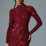 Embellished Open-Back Mini Dress in Red - Image 5