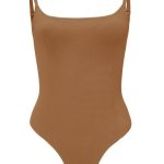 Soft Mesh Bodysuit in Almond - Image 2