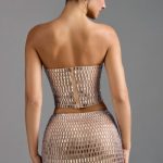 Embellished Low-Rise Micro Mini Skirt in Almond - Image 2