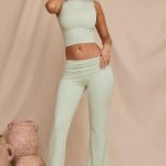 Petite Mid-Rise Straight Leg Trousers in Light Sage - Image 7