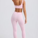 Seamless Rib Leggings in Washed Ice Pink - Image 2