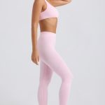 Seamless Rib Leggings in Washed Ice Pink - Image 3