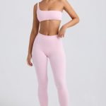Seamless Rib Leggings in Washed Ice Pink - Image 4