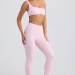 Seamless Rib Leggings in Washed Ice Pink - Image 5