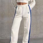 Wide Leg Sweatpants in White - Image 4